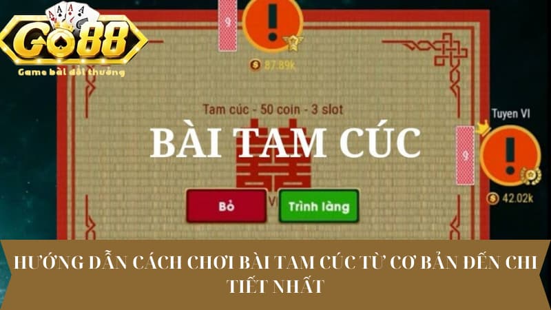 cách chơi bài Tam Cúc