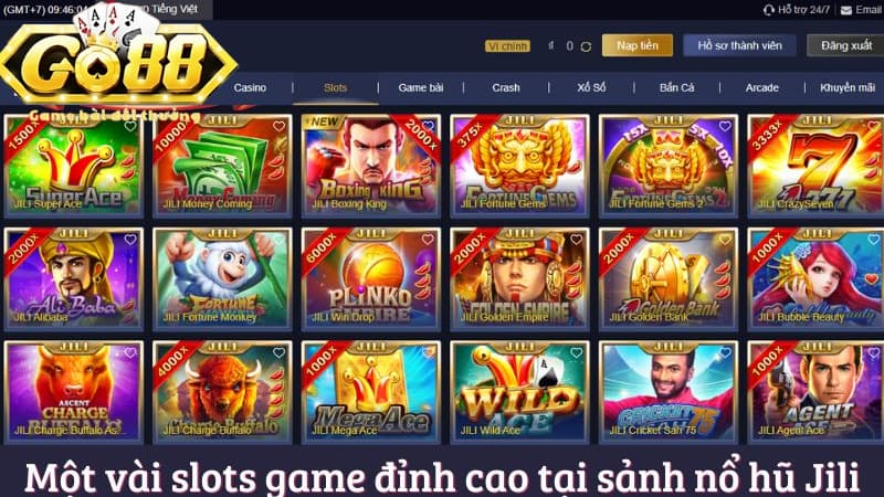 Điểm danh các trò chơi quay hũ trong sảnh Jili cực hot